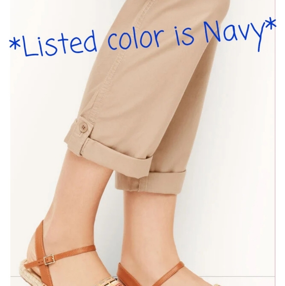 👀50% OFF👖NWT‼️ Talbots brand Soft Twill Slim Leg Crop Pants - Picture 4 of 9